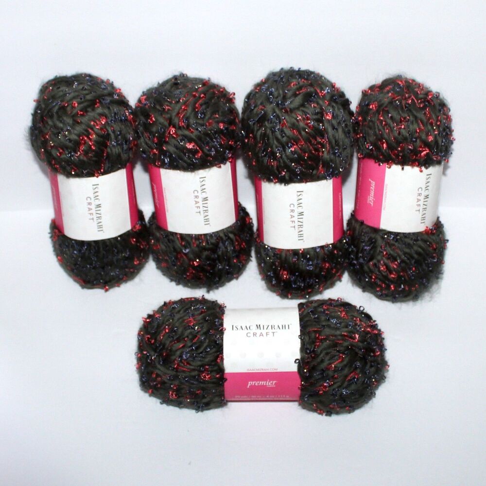 Isaac Mizrahi craft Yarn lot of 5 Carnegie Hill Park Avenue Lot 1425 green